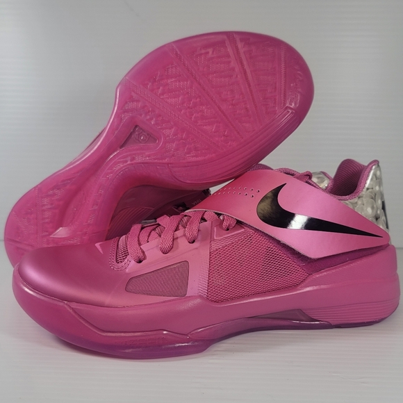 New Nike Zoom KD 4 Aunt Pearl Basketball Shoes Mens Size Pink HF9098-600